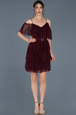 Plum Short Prom Gown ABK413