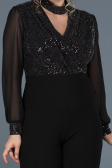 Black Oversized Evening Dress ABT031