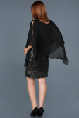 Short Anthracite Pregnancy Evening Dress ABK506
