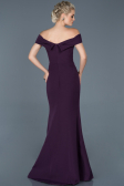 Long Dark Purple Evening Dress ABU870