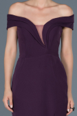 Long Dark Purple Evening Dress ABU870