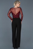 Black-Burgundy Prom Gown ABT035