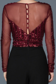Black-Burgundy Prom Gown ABT035