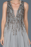 Long Grey Stony Evening Dress ABU878