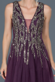 Long Purple Stony Evening Dress ABU878