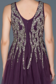 Long Purple Stony Evening Dress ABU878