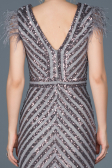 Long Anthracite Evening Dress ABU881