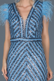 Long Indigo Evening Dress ABU881