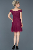 Short Plum Invitation Dress ABK015