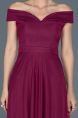 Short Plum Invitation Dress ABK015