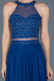 Sax Blue Long Engagement Dress ABU766