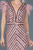 Powder Color Long Evening Dress ABU881