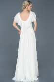 White Long Engagement Dress ABU032