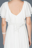 White Long Engagement Dress ABU032