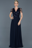 Long Navy Blue Invitation Dress ABU932