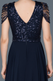 Long Navy Blue Invitation Dress ABU932