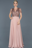 Long Powder Color Invitation Dress ABU932