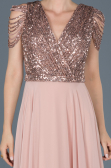 Long Powder Color Invitation Dress ABU932