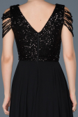 Long Black Invitation Dress ABU932