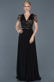 Long Black-Silver Invitation Dress ABU932