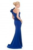 Saks Mavi Balık Abiye Elbise O9136