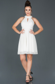 Short White Evening Dress ABK224