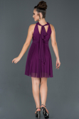 Short Purple Evening Dress ABK224