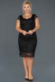 Short Black Oversized Evening Dress ABK010