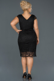 Short Black Oversized Evening Dress ABK010