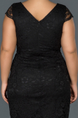 Short Black Oversized Evening Dress ABK010