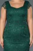Short Emerald Green Oversized Evening Dress ABK010