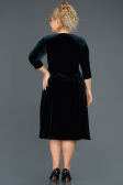 Midi Emerald Green Plus Size Evening Dress ABK684