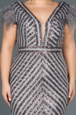 Long Anthracite Evening Dress ABU1044