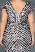 Long Anthracite Evening Dress ABU1044