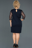 Navy Blue Short Oversized Evening Dress ABK150