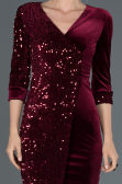 Short Burgundy Invitation Dress ABK704