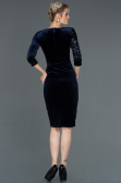 Short Navy Blue Invitation Dress ABK704