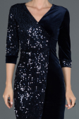 Short Navy Blue Invitation Dress ABK704