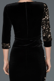 Short Black-Gold Invitation Dress ABK704