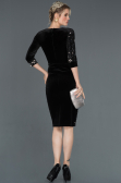 Short Black-Silver Invitation Dress ABK704
