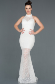 Long White Mermaid Prom Dress ABU1101