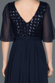 Navy Blue Long Invitation Dress ABU676