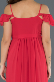 Long Red Pregnancy Evening Dress ABU756