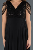 Long Black Pregnancy Evening Dress ABU747