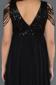 Long Black Pregnancy Evening Dress ABU747