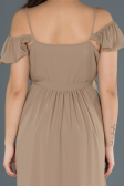 Long Mink Pregnancy Evening Dress ABU756