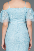 Long Light Blue Laced Evening Dress ABU1156