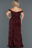 Long Burgundy Plus Size Evening Dress ABU1126
