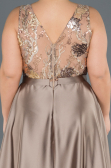 Long Mink Satin Plus Size Evening Dress ABU1149