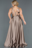Long Mink Satin Plus Size Evening Dress ABU1149
